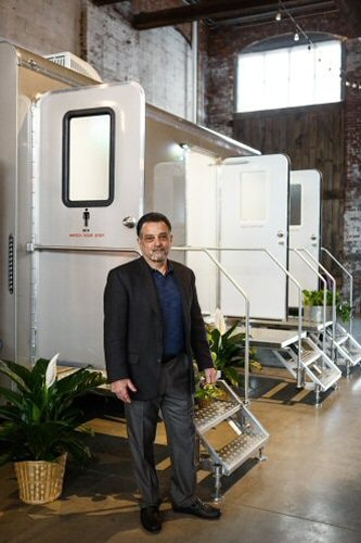 Mike with luxury restroom trailers