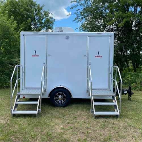 Luxury restroom trailers for outdoor event
