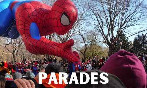 Portable restroom trailers for Parades