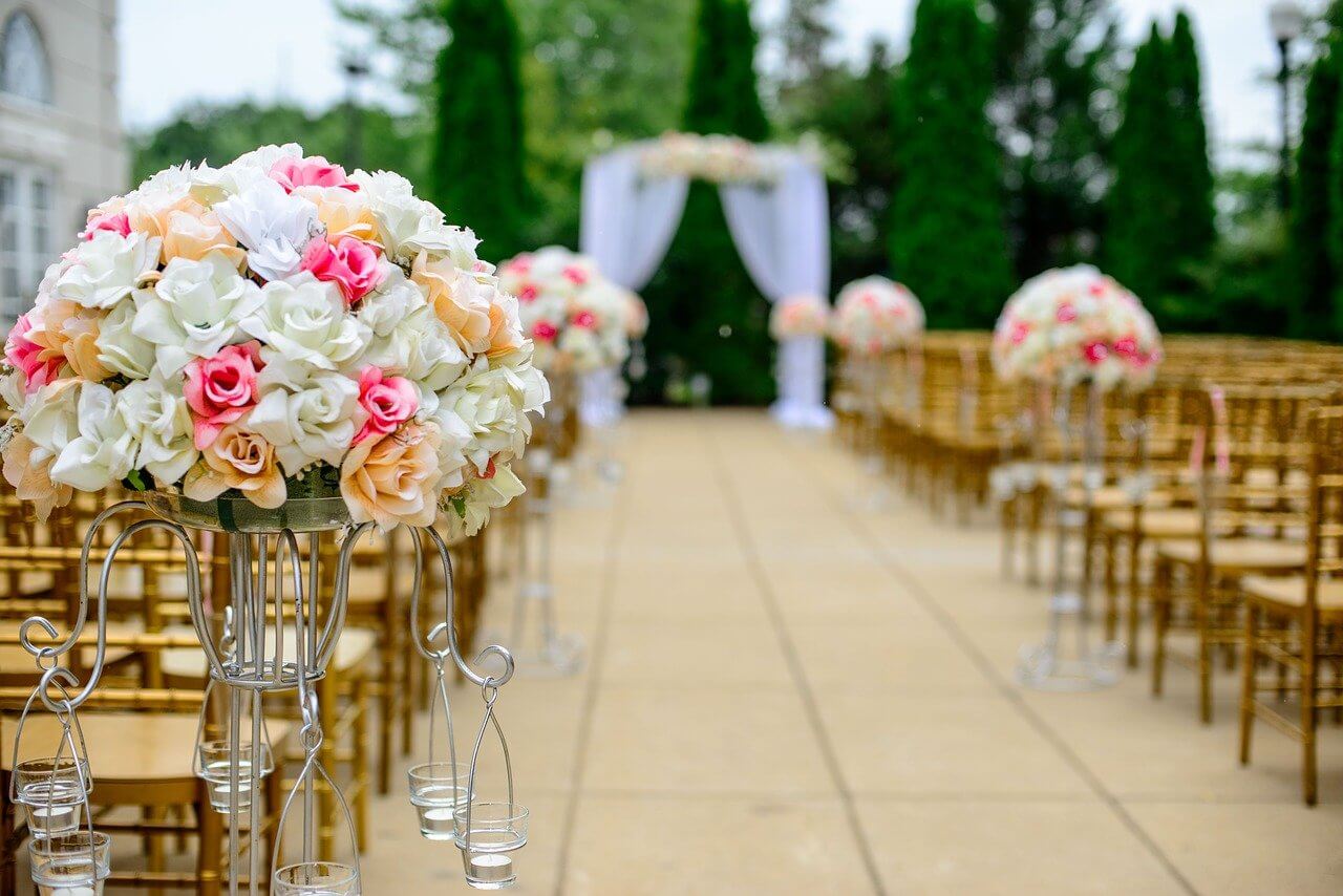 Royal Thrones New York Wedding Decor Flowers